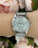 Buy Shop Gucci G Timeless Quartz Grey Dial Grey Leather Strap Watch For Men - YA1264058 USA Online