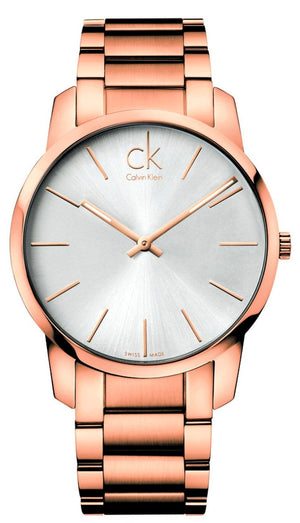 Buy Shop Calvin Klein City White Dial Rose Gold Steel Strap Watch for Men - K2G21646 USA Online