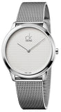 Buy Shop Calvin Klein Minimal White Dial Silver Mesh Bracelet Watch for Men - K3M2112Y USA Online