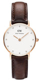 Buy Shop Daniel Wellington Classy Bristol White Dial Brown Leather Strap Watch For Women - DW00100062 USA Online