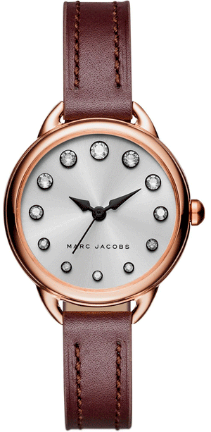 Buy Shop Marc Jacobs Betty White Dial Brown Leather Strap Watch for Women - MJ1481 USA Online