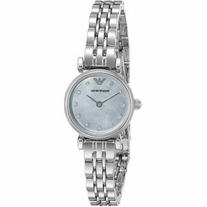 Buy Shop Emporio Armani Gianni Blue Dial Silver Steel Strap Watch For Women - AR1961 USA Online