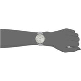 Buy Shop Emporio Armani Gianni T-Bar Mother Of Pearl White Dial Grey Leather Strap Watch For Women - AR11039 USA Online