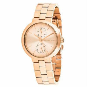 Buy Shop Michael Kors Garner Quartz Rose Gold Dial Rose Gold Steel Strap Watch For Women - MK6409 USA Online