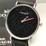 Buy Shop Coach Perry Black Dial Black Leather Strap Watch for Women - 14503033 USA Online