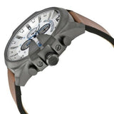 Buy Shop Diesel Mega Chief Chronograph White Dial Brown Leather Strap Watch For Men - DZ4280 USA Online