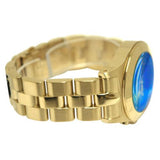 Buy Shop Marc Jacobs Blade Chronograph Blue Dial Gold Steel Strap Watch for Women - MBM3307 USA Online