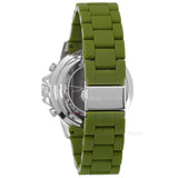 Buy Shop Michael Kors Everest Chronograph Black Dial Green Silicone Strap Watch For Men - MK8981 USA Online