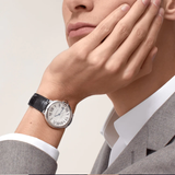 Buy Shop Cartier Ballon Bleu De Cartier Silver Dial Black Leather Strap Watch for Women - WSBB0030 USA Online