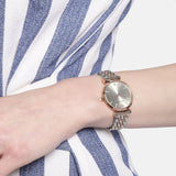 Buy Shop Emporio Armani Gianni T Bar Pink Dial Two Tone Steel Strap Watch For Women - AR11223 USA Online