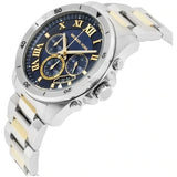 Buy Shop Michael Kors Brecken Chronograph Blue Dial Two Tone Steel Strap Watch For Men - MK8437 USA Online