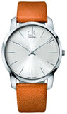 Buy Shop Calvin Klein City Quartz White Dial Light Brown Leather Strap Watch For Men - K2G21138 USA Online
