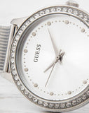 Guess Chelsea Quartz Silver Dial Silver Mesh Strap Watch For Women - W0647L6