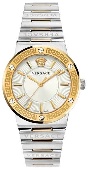 Buy Shop Versace Hellenyium Green Dial Two Tone Steel Strap Watch for Women - VEVH00620 USA Online