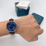 Buy Shop Fossil Jacqueline Blue Dial Blue Leather Strap Watch for Women - ES4673 USA Online