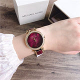 Buy Shop Michael Kors Parker Mother of Pearl Red Dial Two Tone Steel Strap Watch for Women - MK6427 USA Online