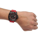 Buy Shop Tommy Hilfiger Windsurf Black Dial Red Rubber Strap Watch for Men - 1791112 USA Online
