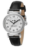 Coach Madison White Dial Black Leather Strap Watch for Women - 14502406