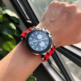 Buy Shop Tissot T Race Chronograph Black Dial Red Silicone Strap Watch For Men - T115.417.27.051.00 USA Online