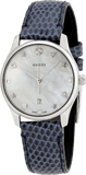 Buy Shop Gucci G-Timeless Signature Mother of Pearl Star Dial Blue Watch For Women - YA126588 USA Online