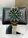 Buy Shop Fossil Bannon Multifunction Chronograph Green Dial Gold Steel Strap Watch for Men - BQ2493 USA Online