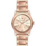 Buy Shop Michael Kors Hartman Rose Gold Dial Rose Gold Steel Strap Watch For Women - MK3491 USA Online