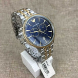 Buy Shop Emporio Armani Classic Blue Dial Two Tone Steel Strap Watch For Men - AR1847 USA Online