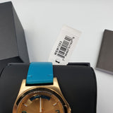 Buy Shop Marc Jacobs Baby Dave Gold Dial Blue Leather Strap Watch for Women - MBM1263 USA Online