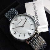 Buy Shop Emporio Armani Kappa Mother of Pearl Dial Silver Steel Watch For Women - AR2507 USA Online