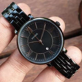 Buy Shop Fossil Jacqueline Black Dial Black Mesh Bracelet Watch for Women - ES3614 USA Online