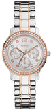 Buy Shop Guess Enchanting Diamonds Silver Dial Two Tone Steel Strap Watch for Women - W0305L3 USA Online