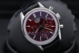 Buy Shop Tag Heuer Carrera Automatic Chronograph Red Dial Black Leather Strap Watch for Men - CBK221G.FC6479 USA Online