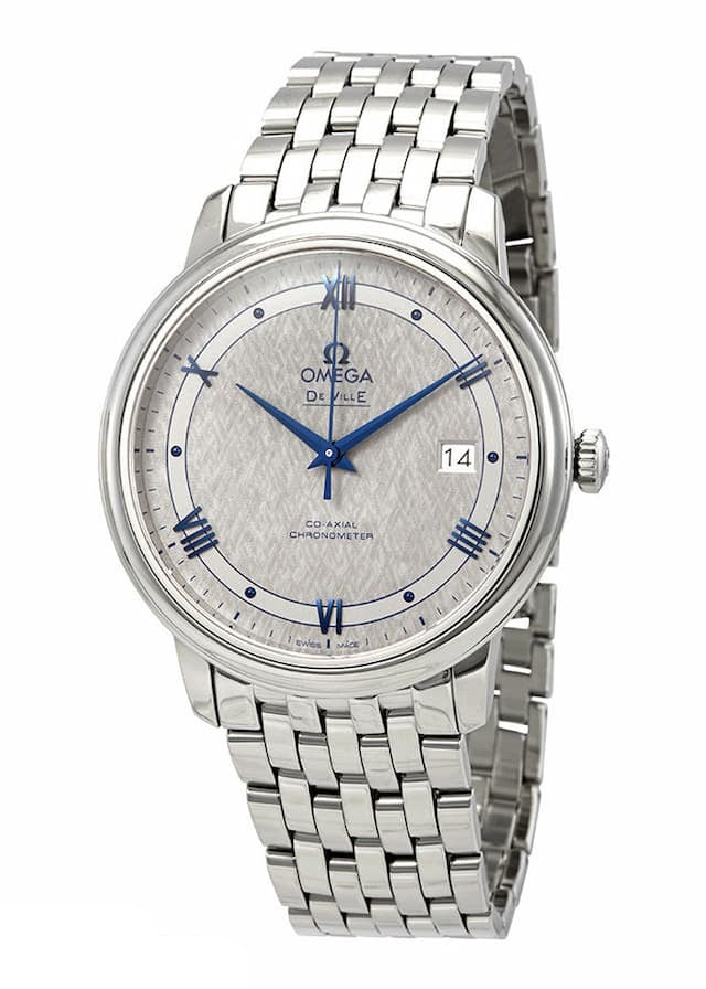 Buy Shop Omega De Ville Prestige Co-Axial Grey Dial Silver Steel Strap Watch for Men - 424.10.40.20.06.002 USA Online