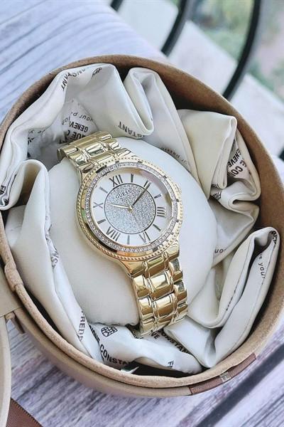 Buy Shop Guess Madison Diamonds Gold Dial Gold Steel Strap Watch for Women - W0637L2 USA Online