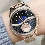 Buy Shop Michael Kors Lauryn Blue Dial Rose Gold Steel Strap Watch for Women - MK3723 USA Online
