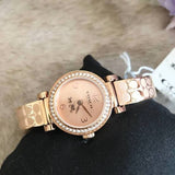 Coach Madison Crystals Rose Gold Dial Rose Gold Steel Strap Watch For Women - 14502203