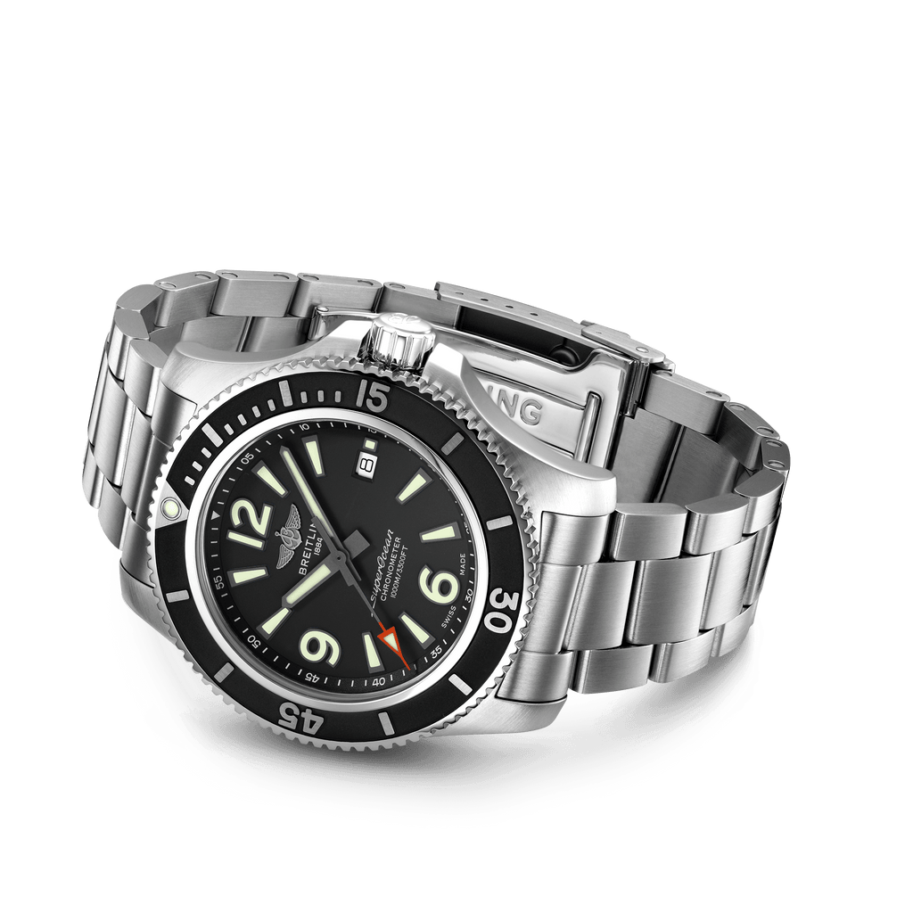 Buy Shop Breitling Superocean Automatic 44mm Black Dial Silver Steel Strap Watch for Men - A17367D71B1A1 USA Online