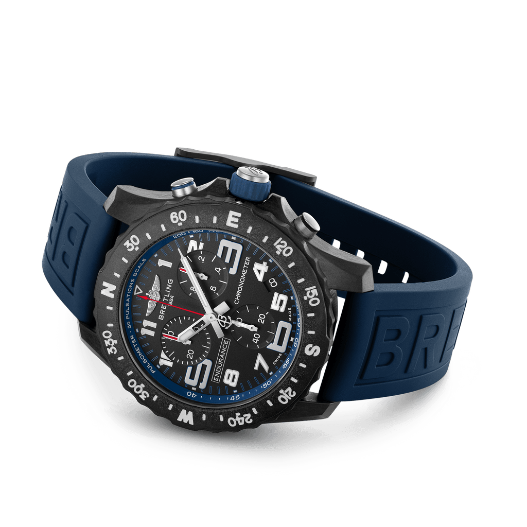 Buy Shop Breitling Endurance Pro Black Dial Blue Rubber Strap Watch for Men - X82310D51B1S1 USA Online