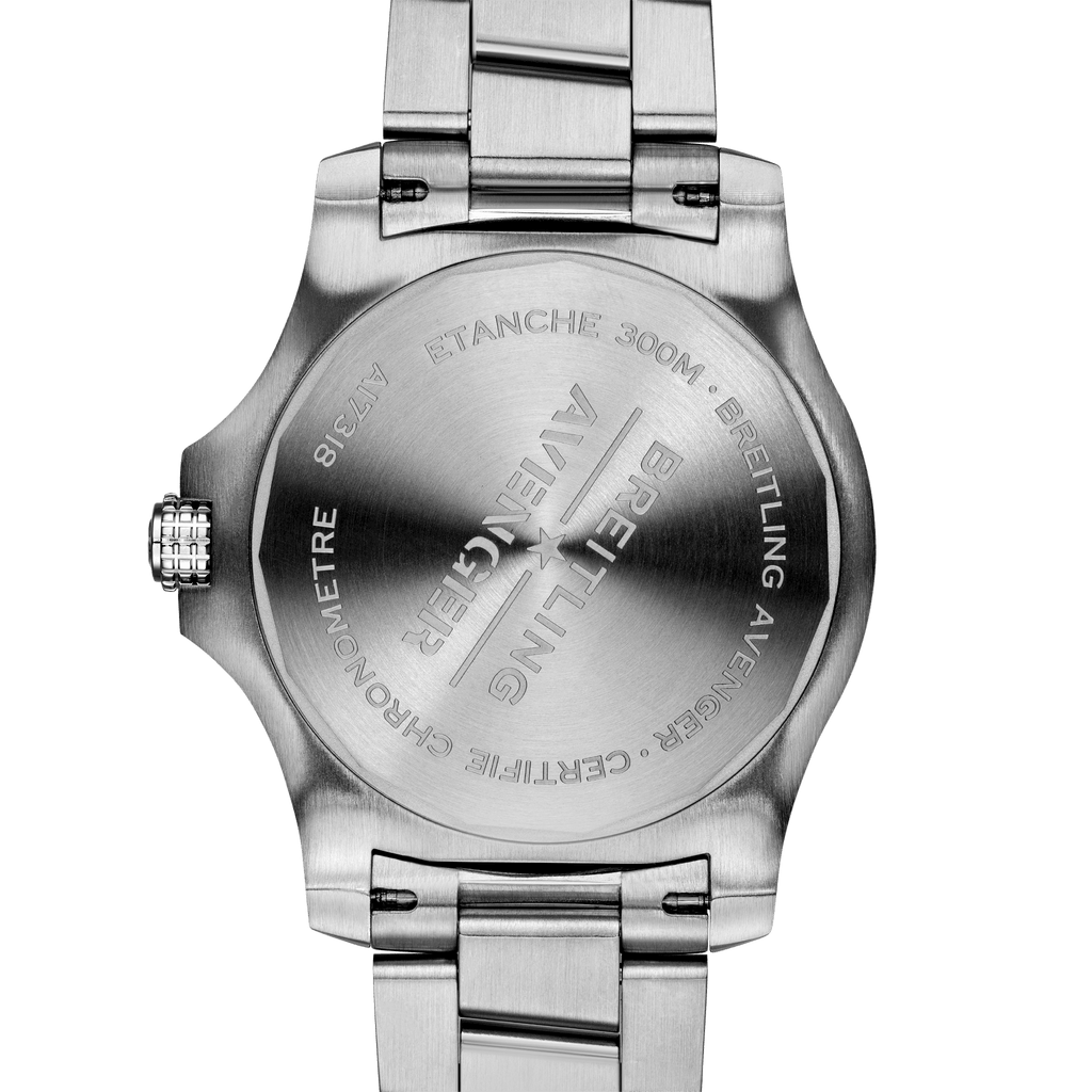 Buy Shop Breitling Avenger Automatic 43mm Black Dial Silver Steel Strap Watch for Men - A17318101B1A1 USA Online