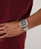 Buy Shop Guess Phoenix Black Dial Silver Steel Strap Watch for Men - GW0387G1 USA Online