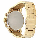 Guess Sunrise Chronograph Gold Dial Gold Steel Strap Watch For Women - W0330L1