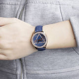 Buy Shop Guess Little Flirt Quartz Blue Dial Blue Leather Strap Watch For Women - W0456L6 USA Online