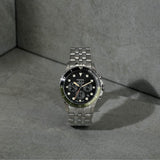 Buy Shop Fossil FB-01 Chronograph Black Dial Silver Steel Strap Watch for Men - FS5864 USA Online