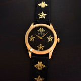 Buy Shop Gucci G-Timeless Black Dial Black Leather Strap Watch For Women - YA1264055 USA Online