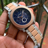 Buy Shop Fossil Machine Blue Dial Two Tone Steel Strap Watch for Men - FS5037 USA Online