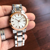 Buy Shop Burberry The City White Dial Two Tone Steel Strap Watch for Women - BU9006 USA Online