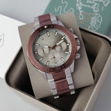 Buy Shop Fossil Bannon Multifunction Brown Dial Two Tone Steel Strap Watch for Men - BQ2502 USA Online