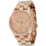 Buy Shop Marc Jacobs Henry Chronograph Rose Gold Dial Rose Gold Steel Strap Watch for Women - MBM3118 USA Online