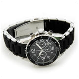 Buy Shop Marc Jacobs Rock Chronograph Black Dial Black Silicone Strap Watch for Women - MBM2551 USA Online