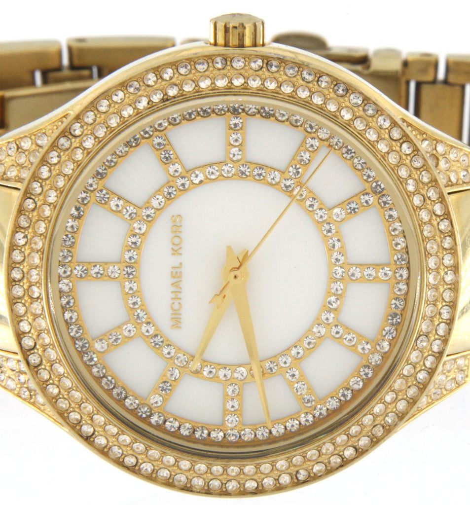 Buy Shop Michael Kors Kerry Mother of Pearl Dial Gold Steel Strap Watch for Women - MK3312 USA Online